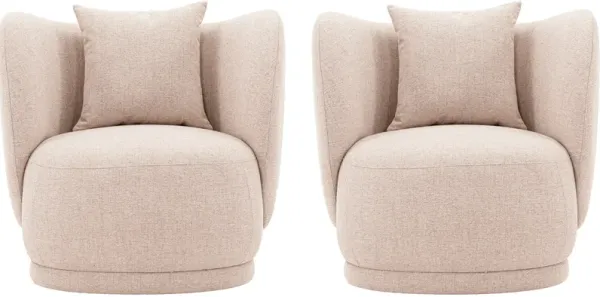 Benson Set of 2 Accent Chairs - Wheat