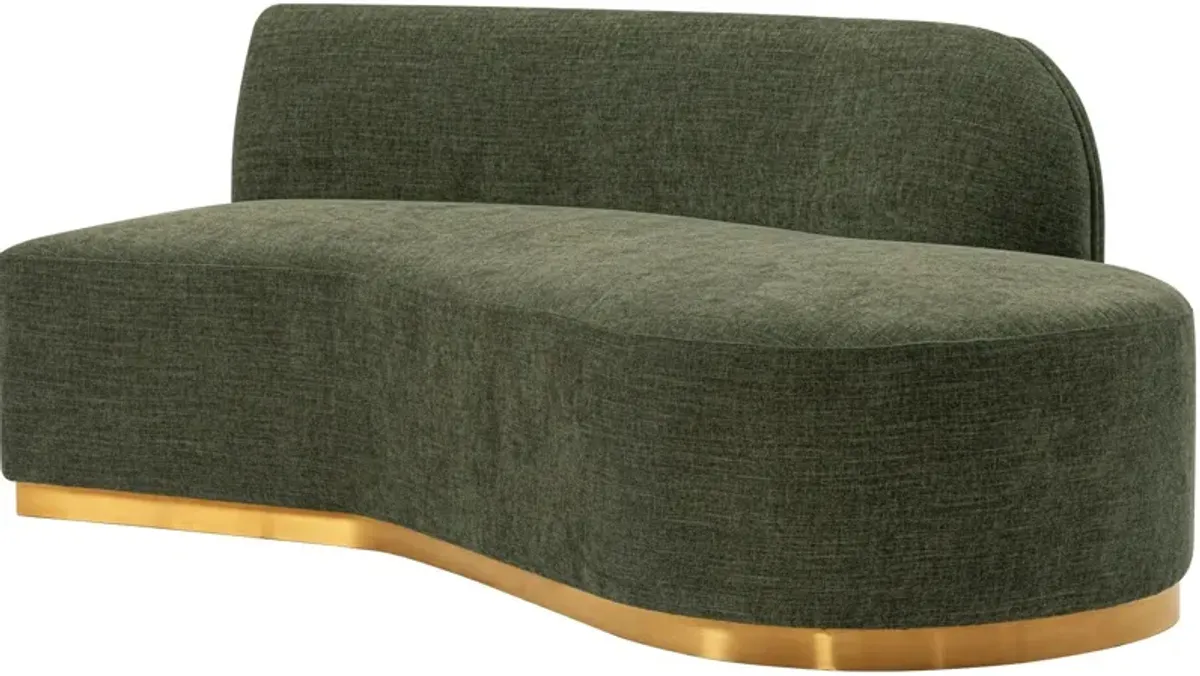 Carmine Sofa with Cuddler - Olive Green