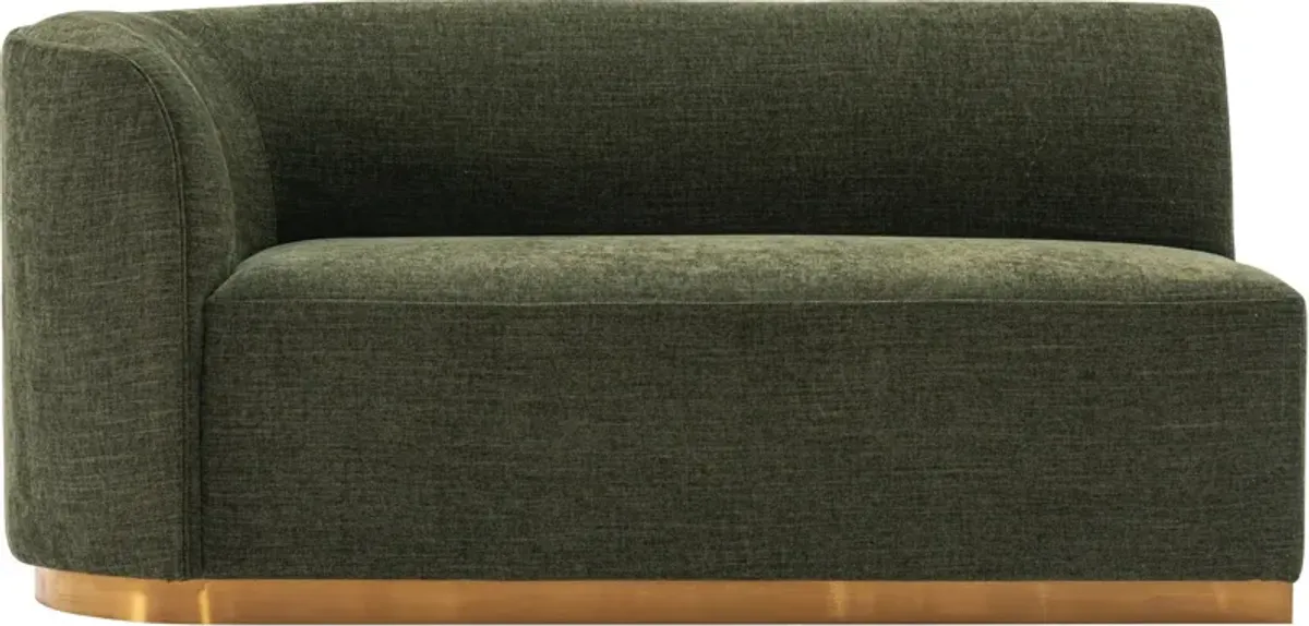 Carmine Sofa with Cuddler - Olive Green