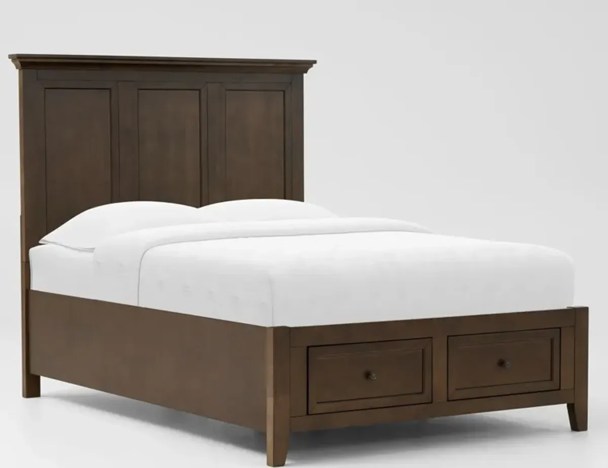 Lincoln Solid Wood Full Youth Storage Bed - Hickory