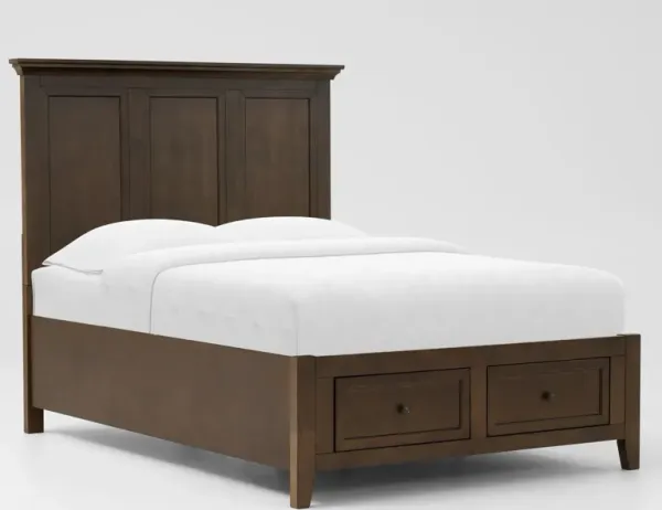 Lincoln Solid Wood Full Youth Storage Bed - Hickory