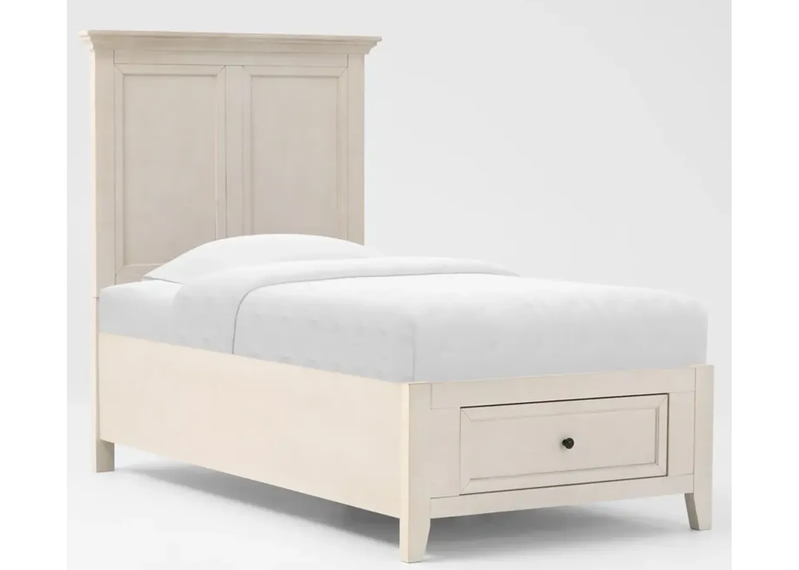 Lincoln Twin Youth Storage Bed - White