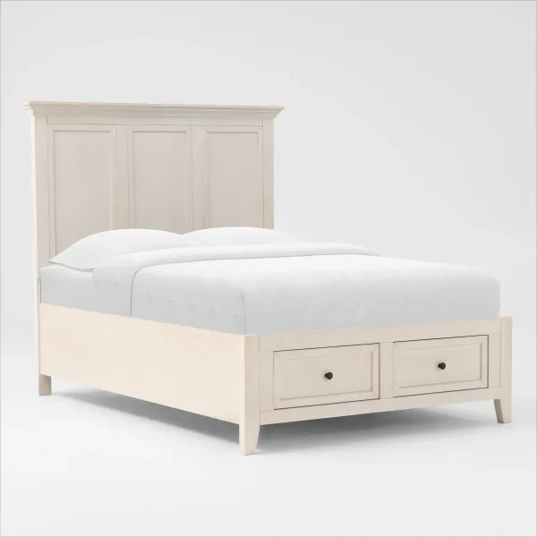 Lincoln Solid Wood Full Youth Storage Bed - White