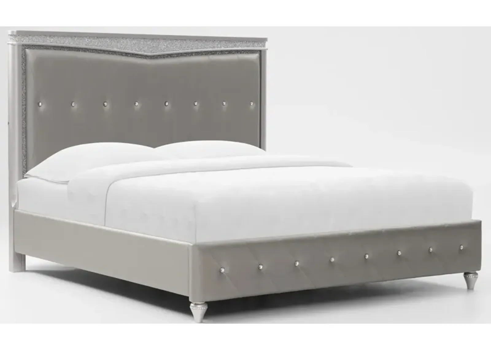 Posh Upholstered Full Bed