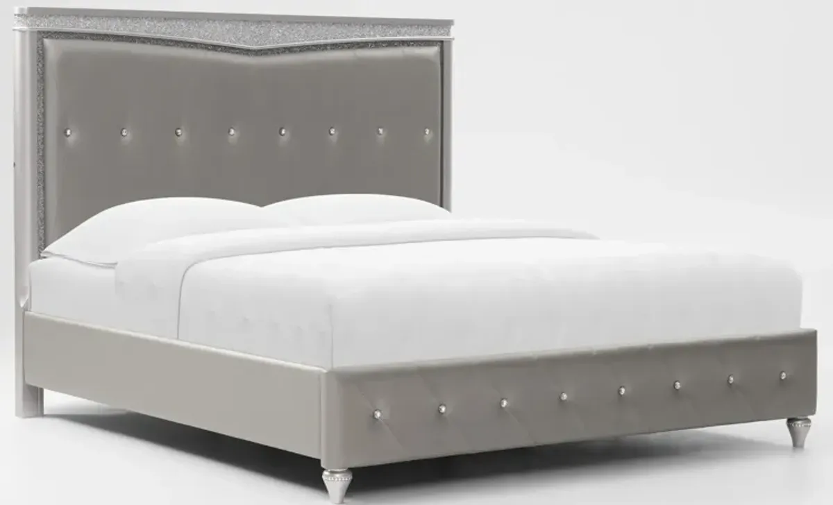 Posh Upholstered Full Bed