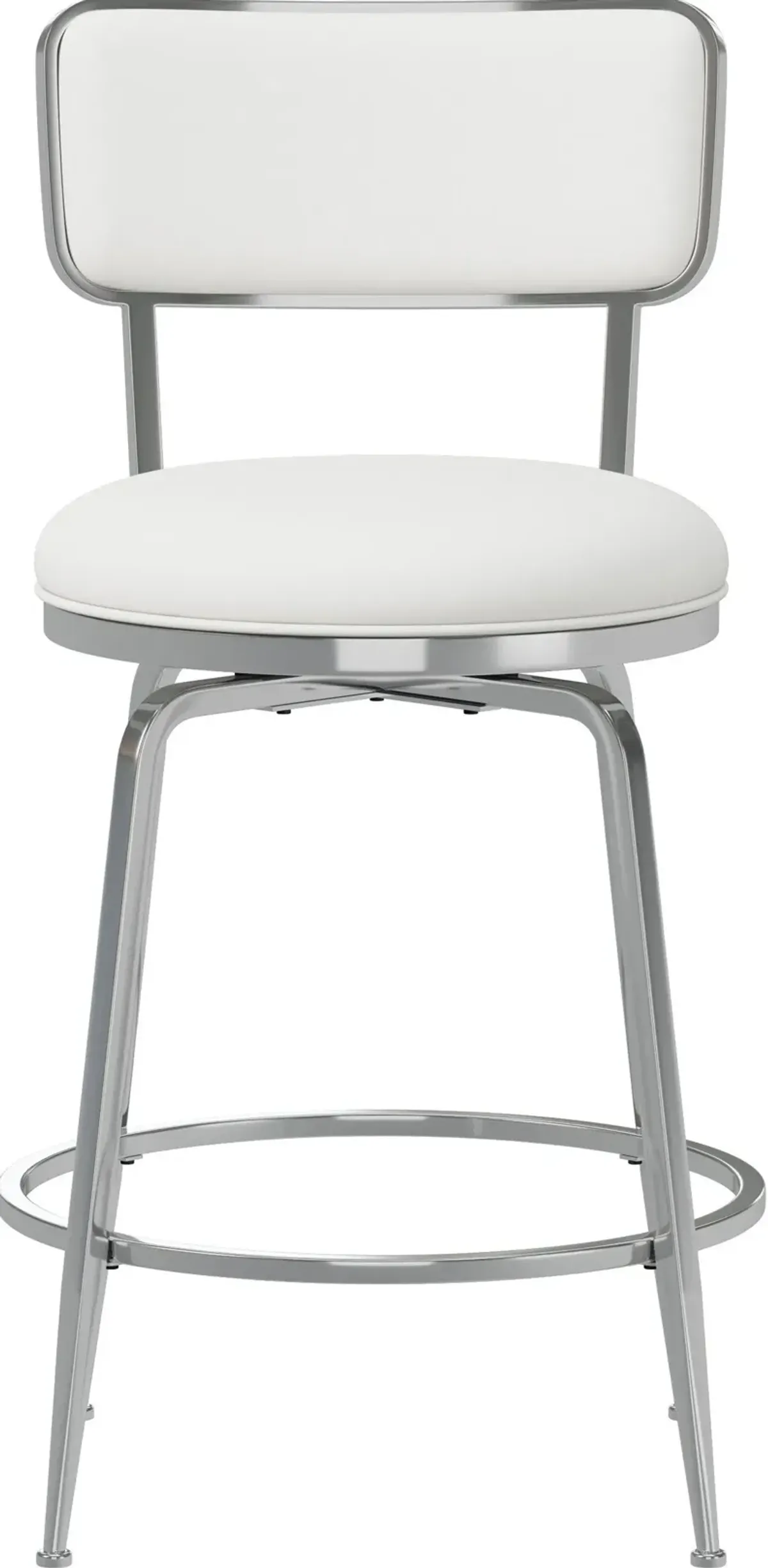 Noelle Swivel Counter-Height Stool - White