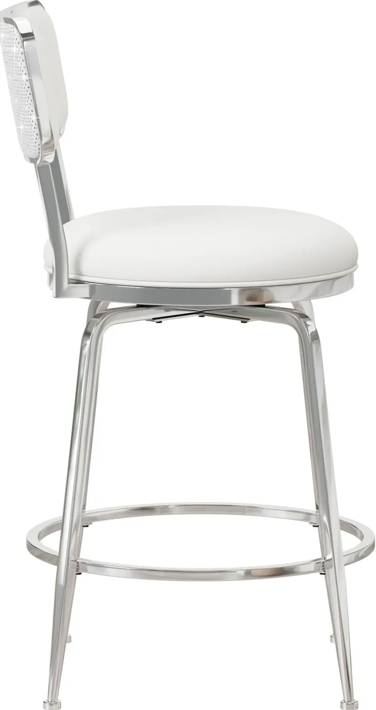 Noelle Swivel Counter-Height Stool - White