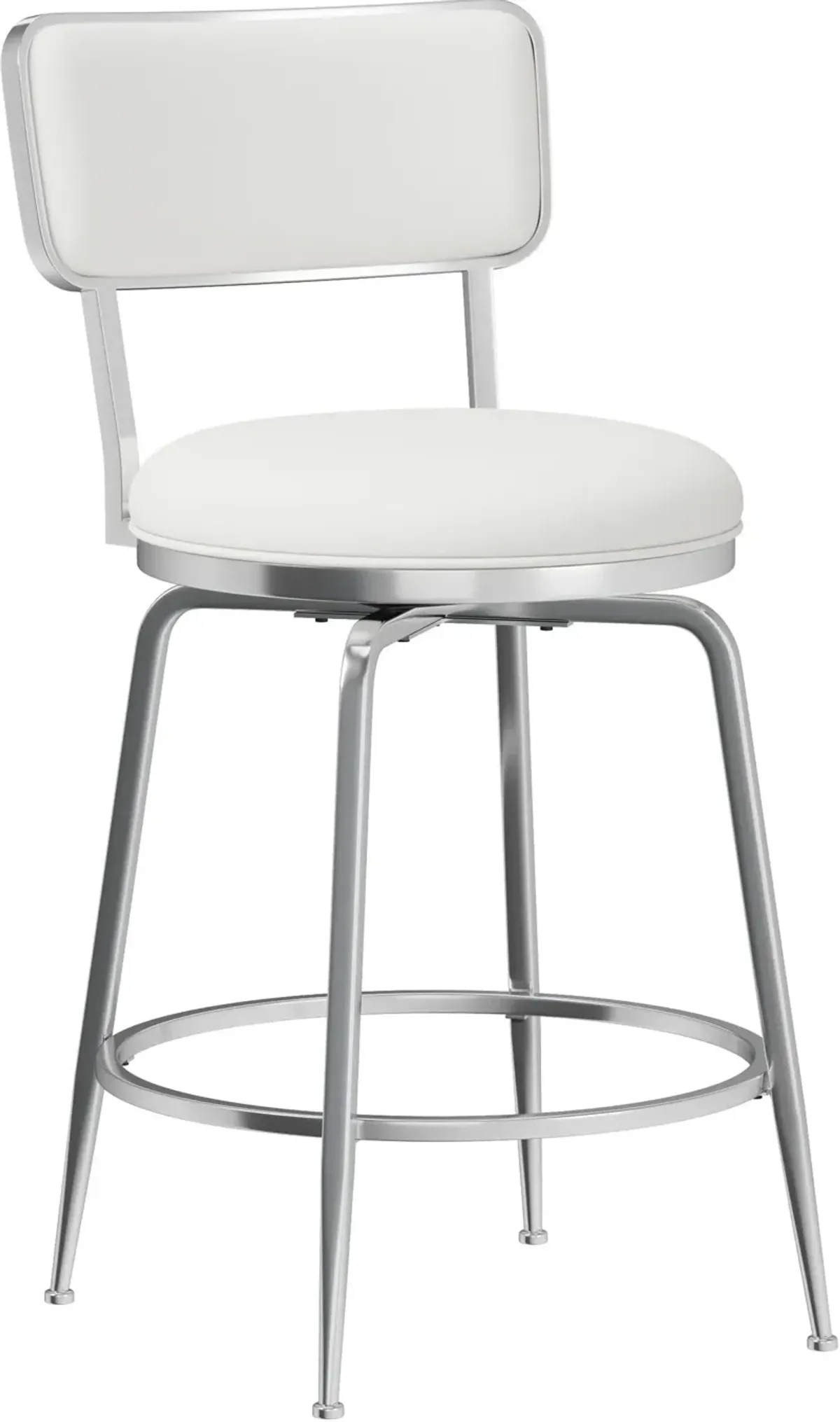 Noelle Swivel Counter-Height Stool - White