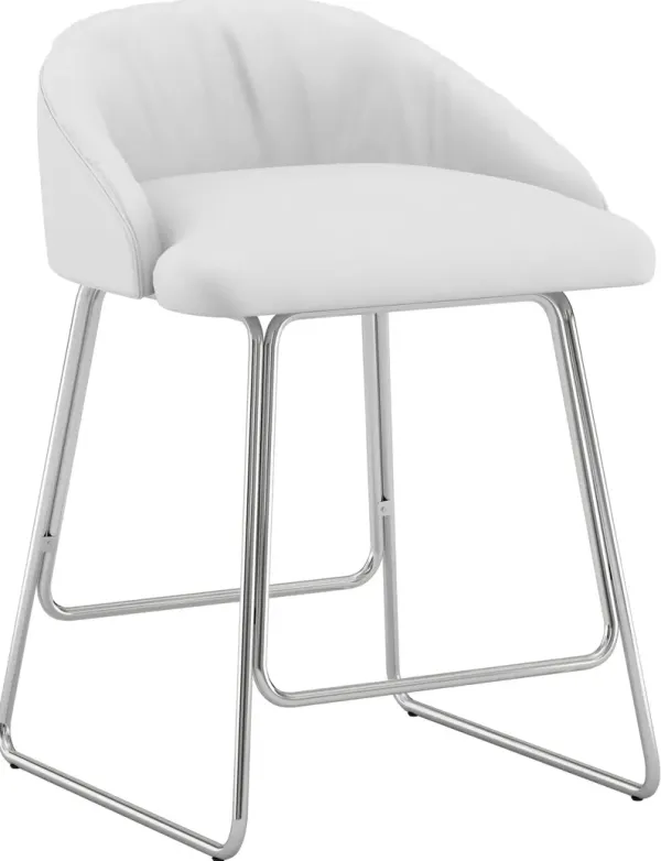 Hover Counter-Height Stool - White