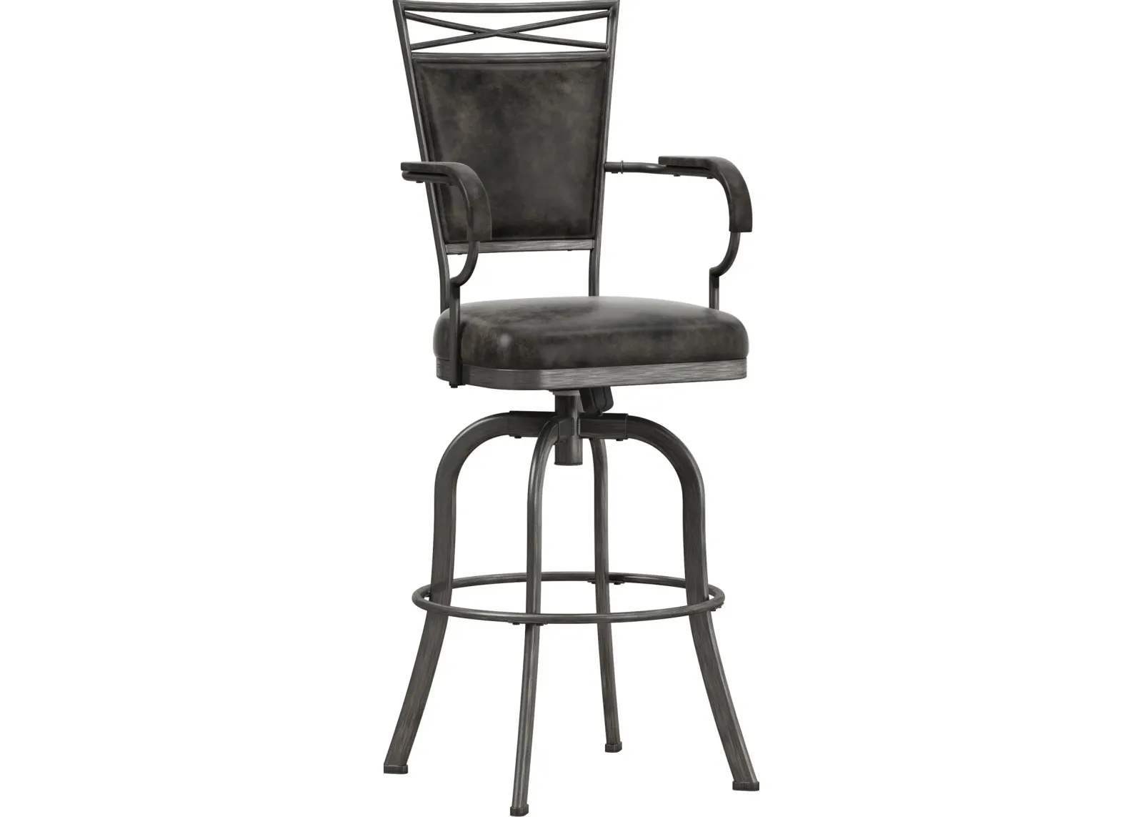 Arno Swivel Bar Stool - Gray