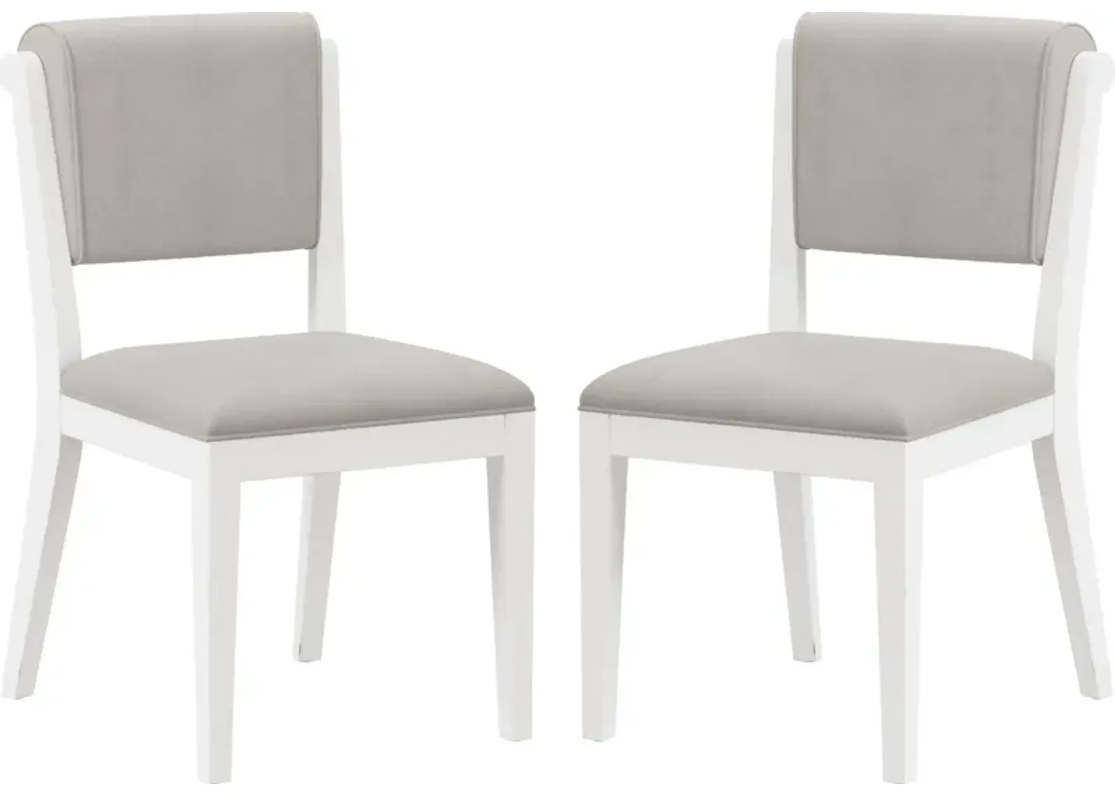 Berea Set of 2 Dinng Chairs - Gray and White