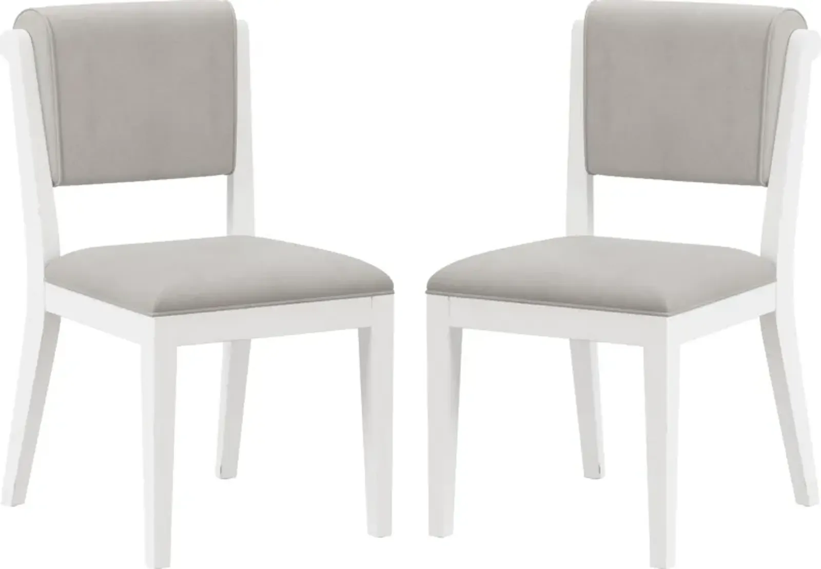 Berea Set of 2 Dinng Chairs - Gray and White