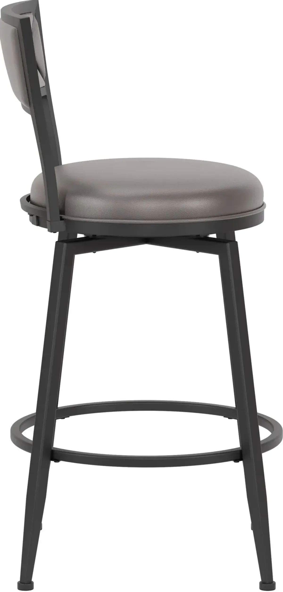 Kenneth Swivel Counter-Height Stool - Black