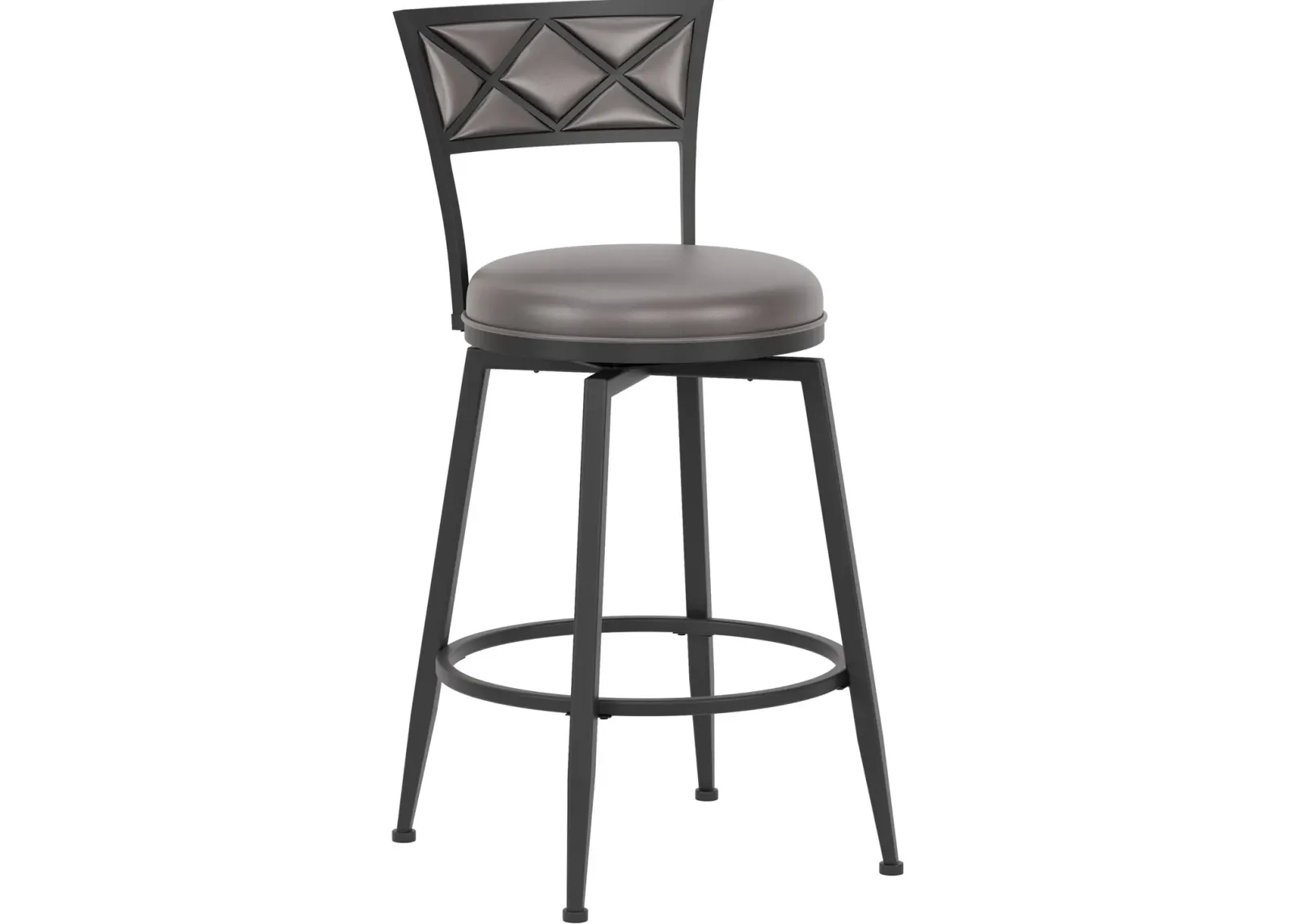 Kenneth Swivel Counter-Height Stool - Black