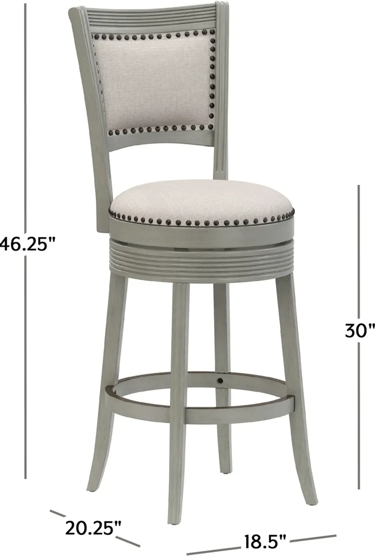 Marcie Swivel High-Back Bar Stool - Gray