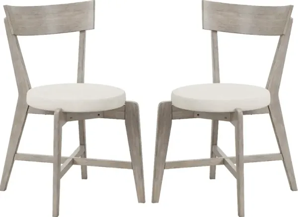 Amanda Set of 2 Upholstered Dining Chairs - Gray