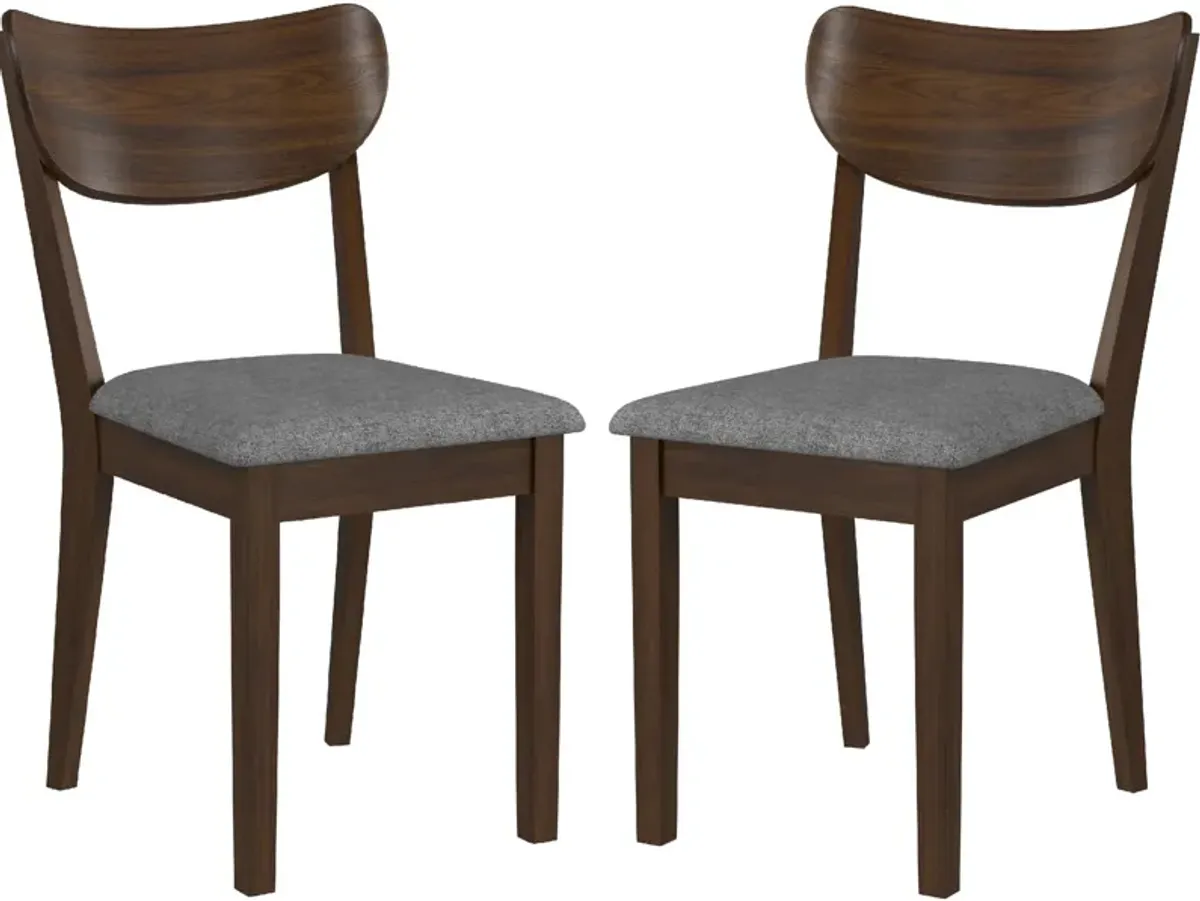 Meera Set of 2 Dining Chairs - Chestnut