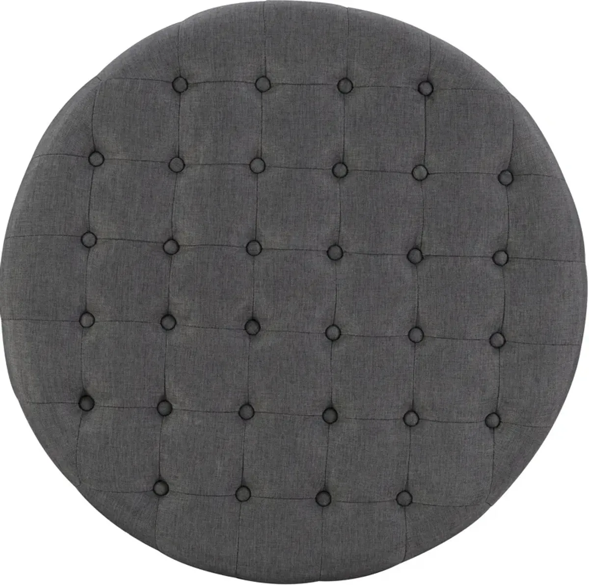 Cynthia Round Ottoman - Gray