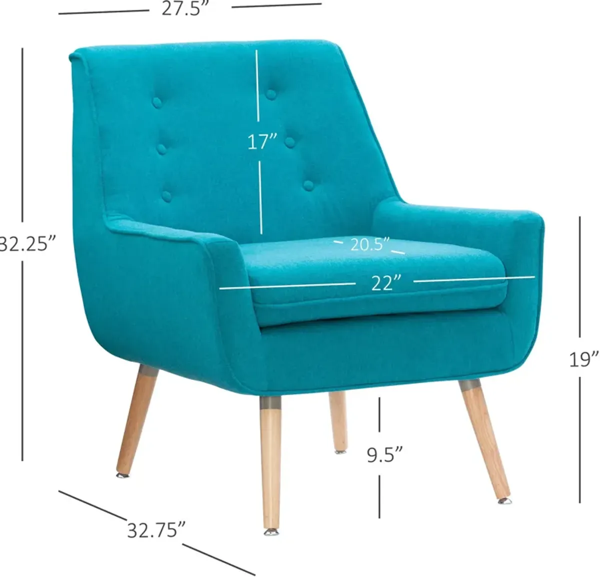 Salem Accent Chair - Blue