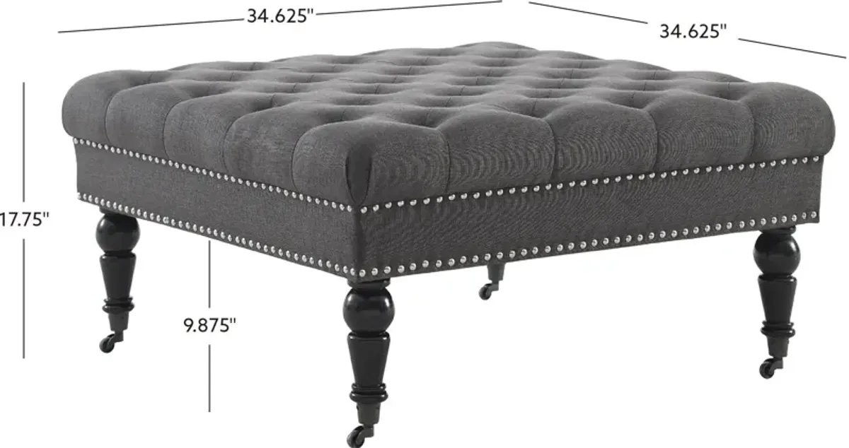 Cynthia Square Ottoman - Gray