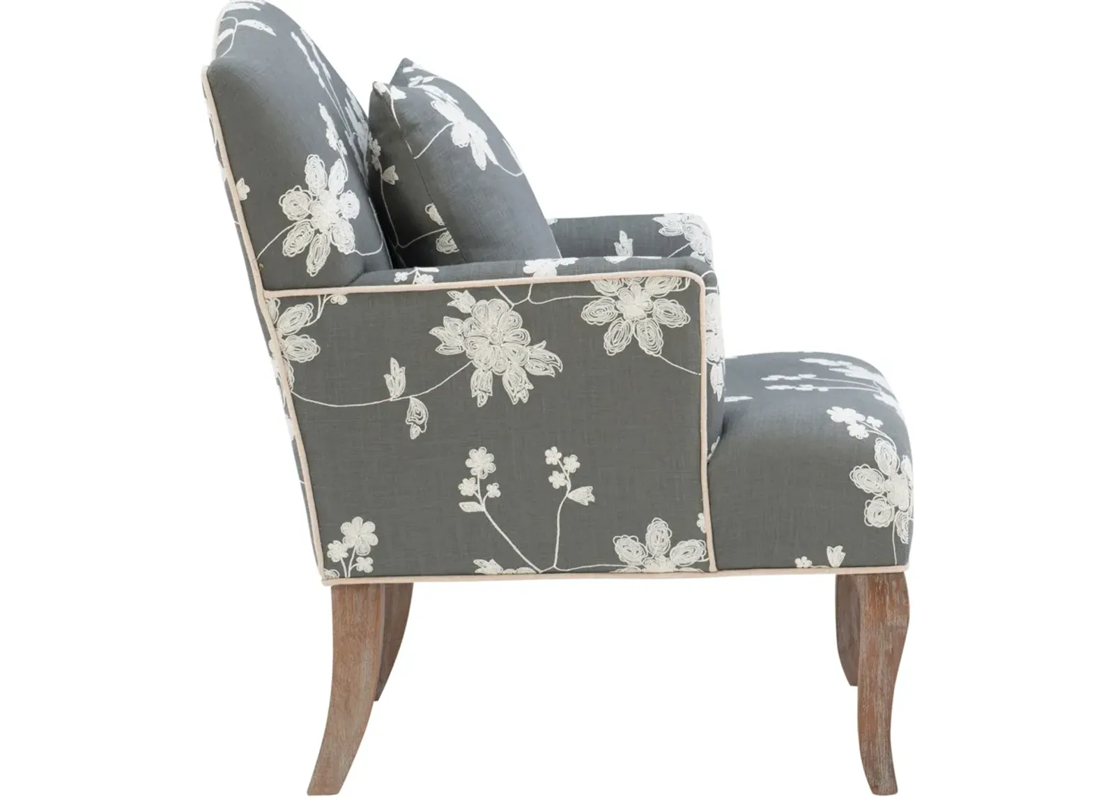 Bina Accent Chair - Gray and White