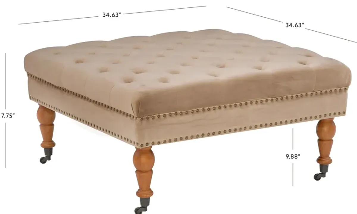 Cynthia Square Ottoman - Tan