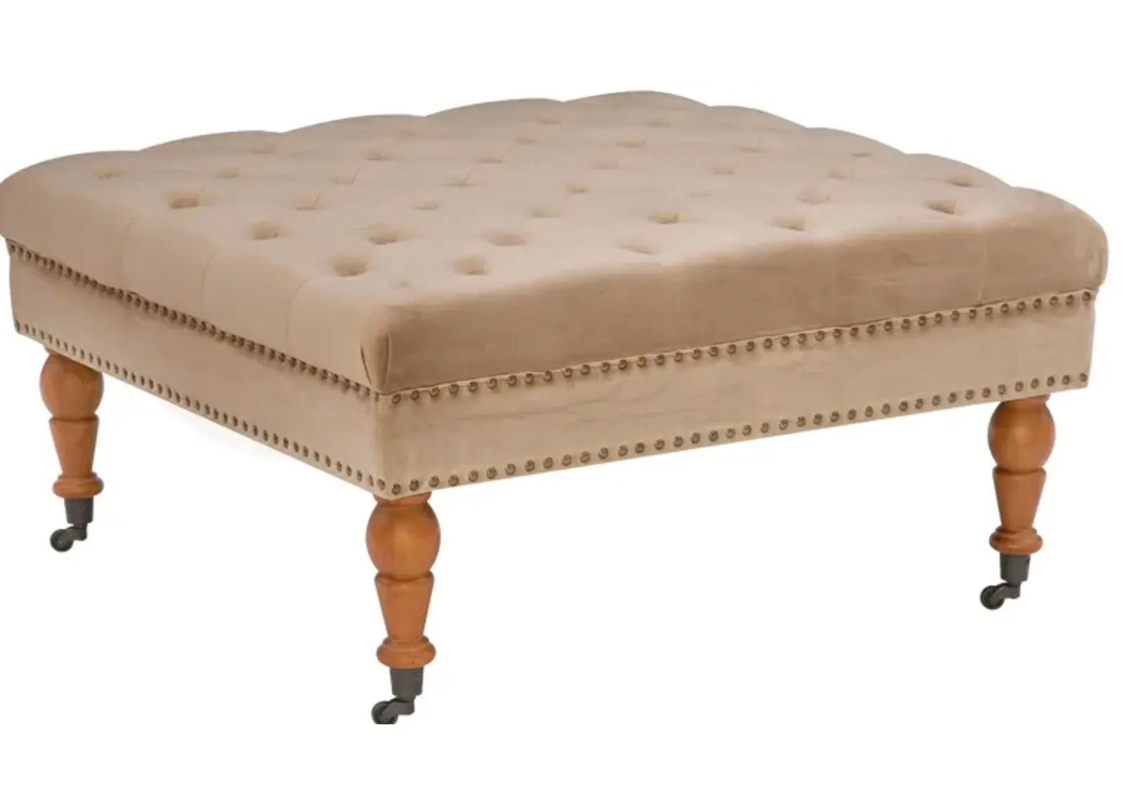 Cynthia Square Ottoman - Tan