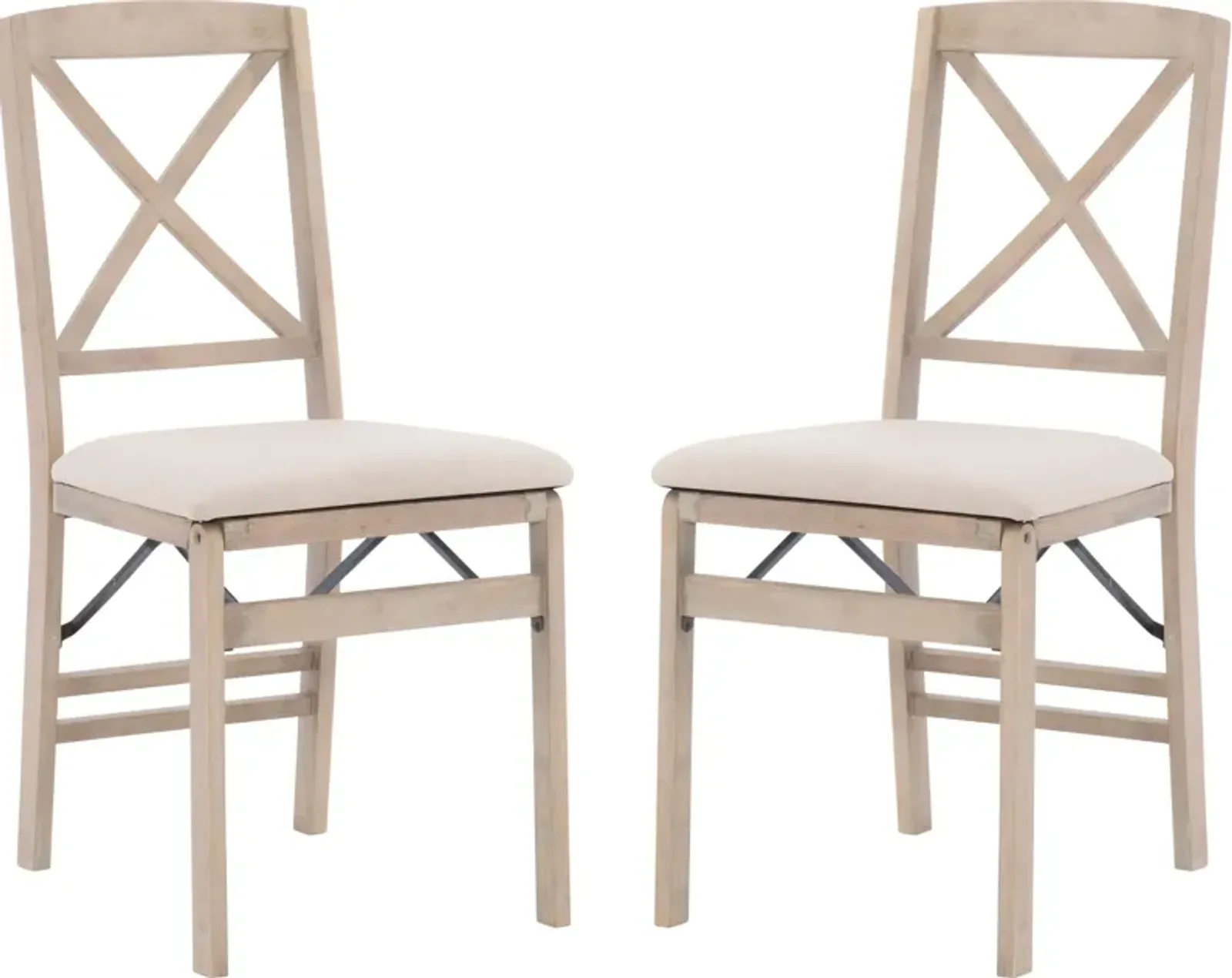 Rosie Set of 2 Folding Dining Chairs - Gray