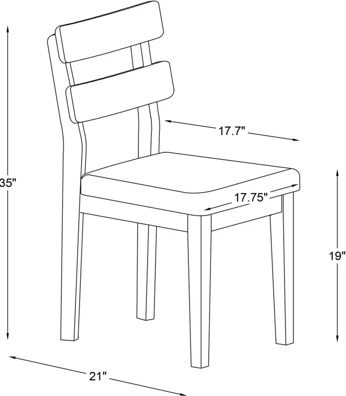 Moira Set of 2 Dining Chairs - Natural