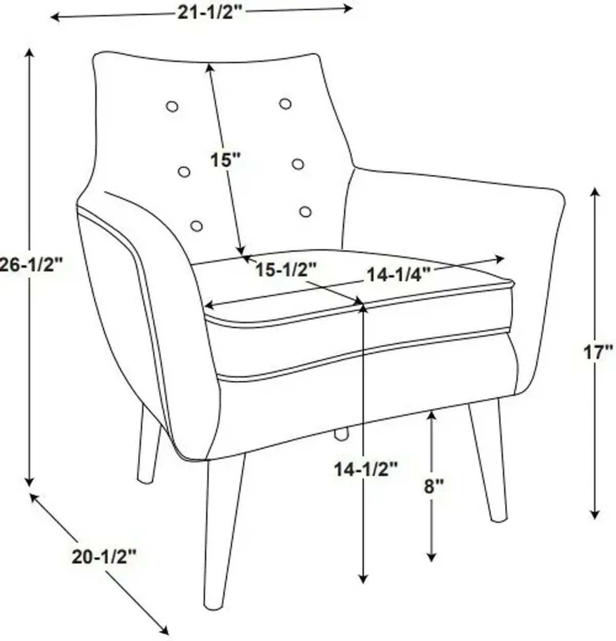 Salem Youth Accent Chair - White