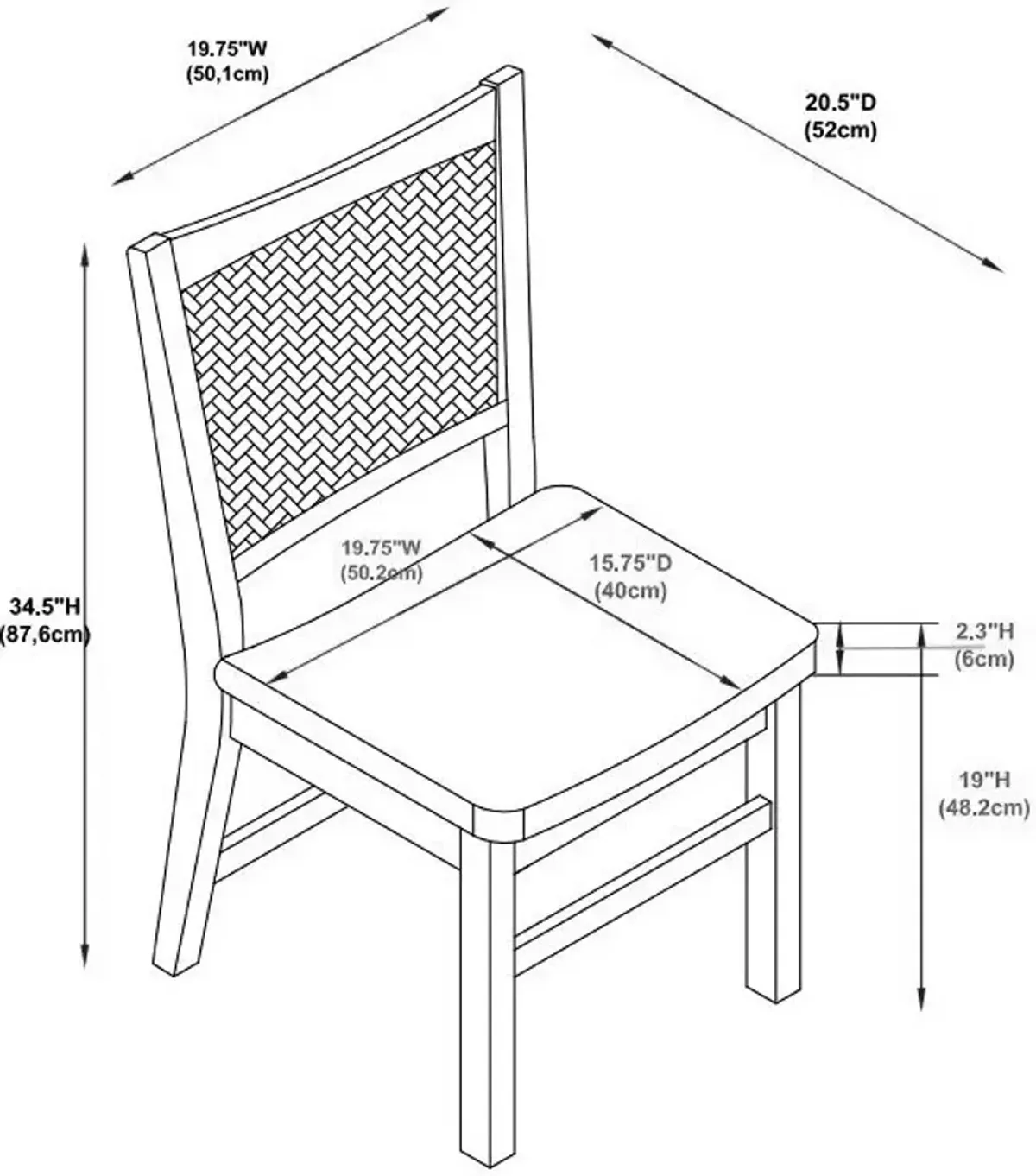 Titian Folding Dining Chair - Natural