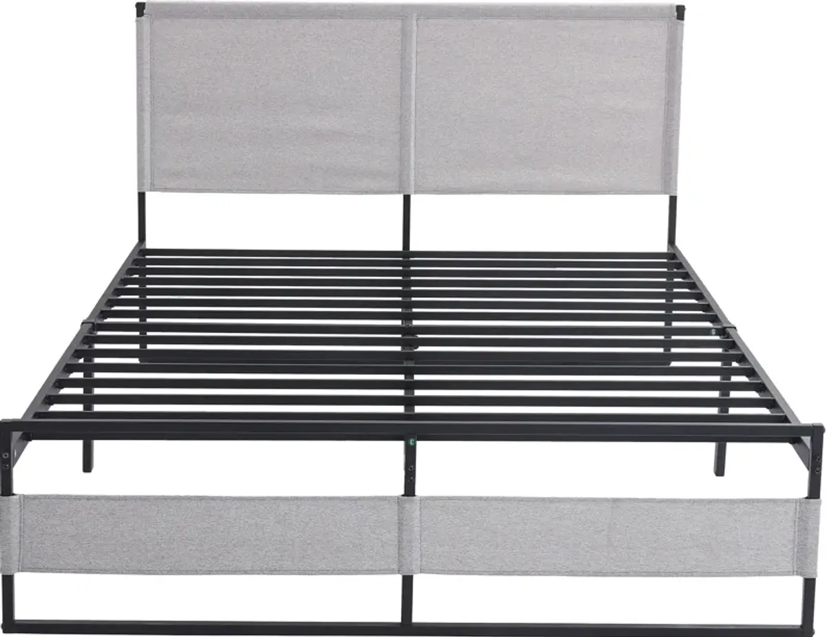 Rafferty Platform Queen Bed - Light Gray