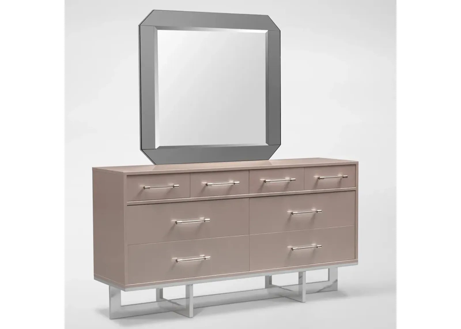 Concerto Dresser and Mirror - Champagne