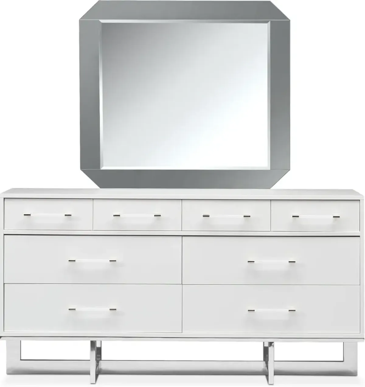 Concerto Dresser and Mirror - White