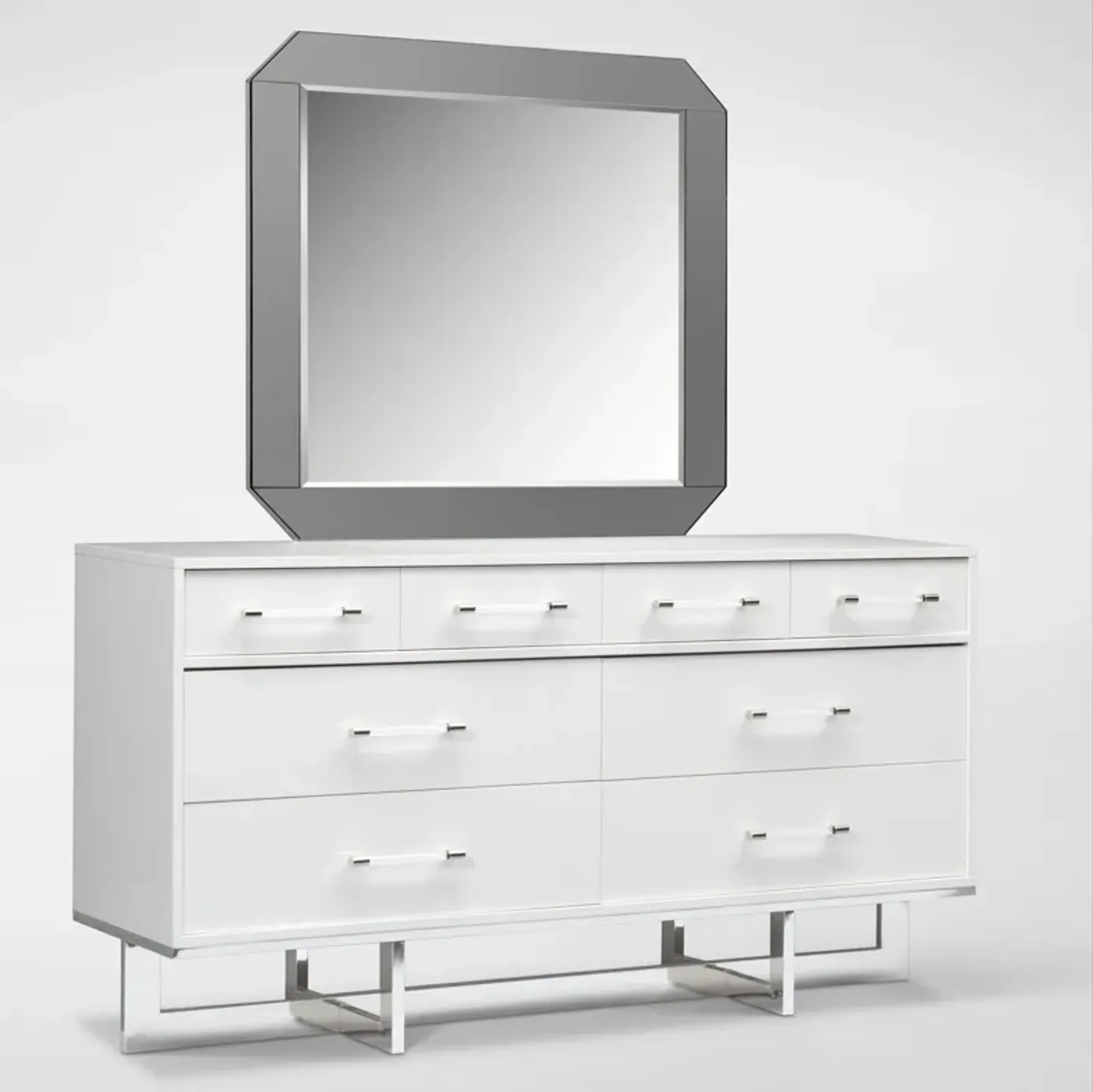 Concerto Dresser and Mirror - White