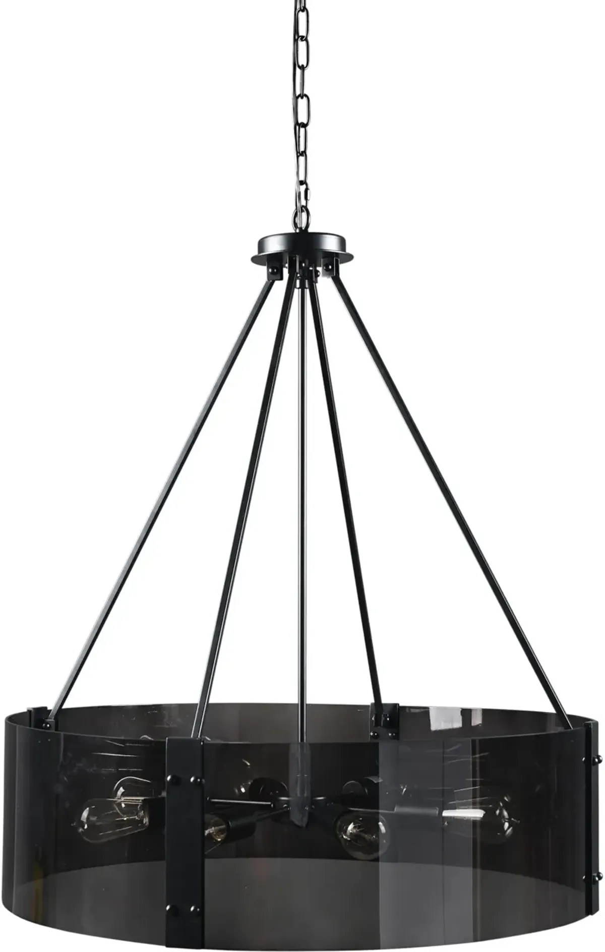 Genie 3-Light Chandelier - Black