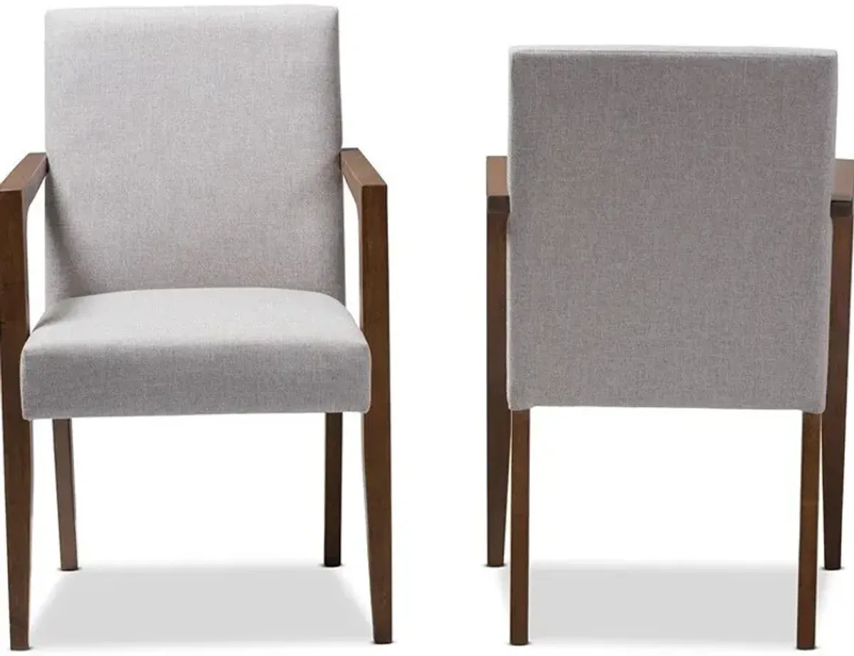 Jayden Set of 2 Accent Chairs - Light Gray