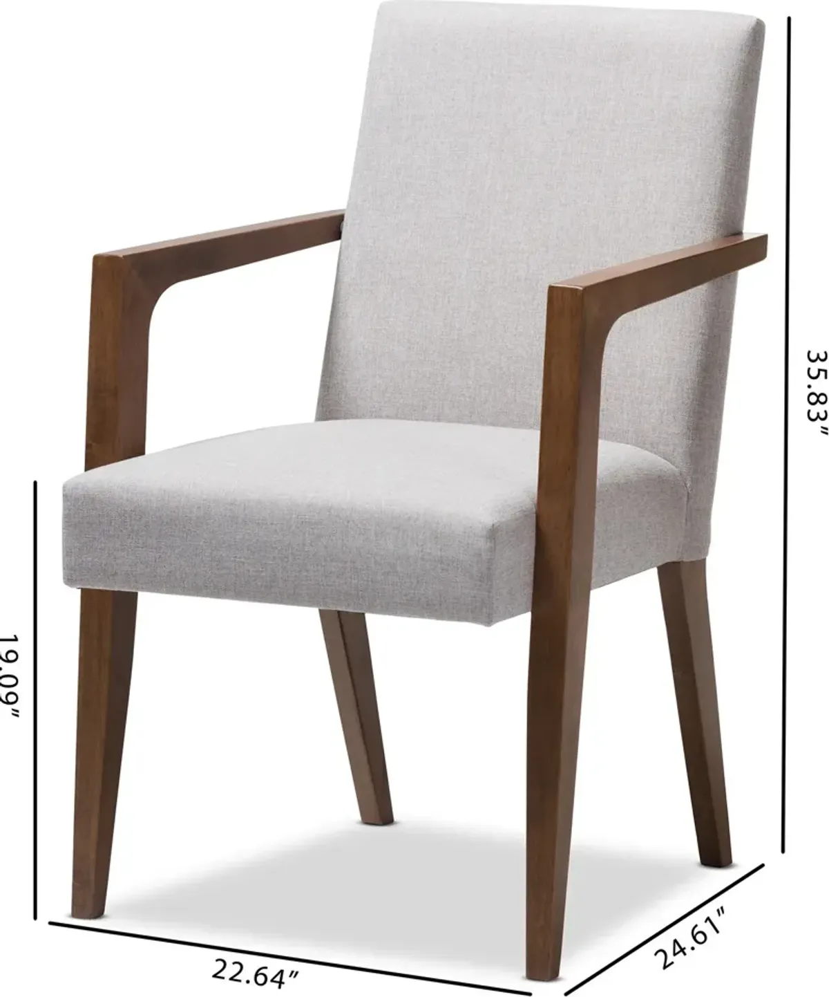 Jayden Set of 2 Accent Chairs - Light Gray