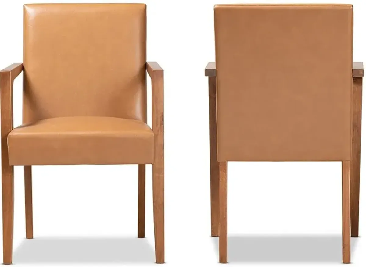 Jayden Set of 2 Accent Chairs - Tan