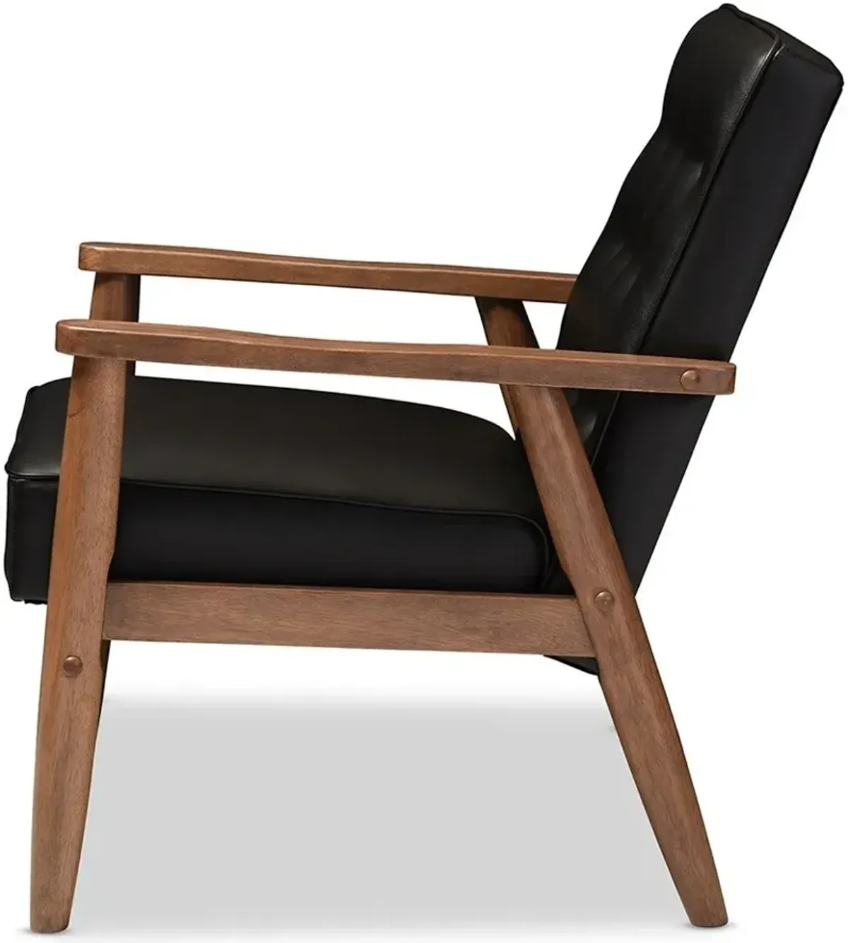 Smith Accent Chair - Black Leather