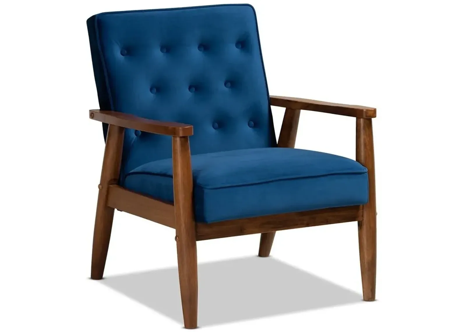 Smith Accent Chair - Blue Velvet