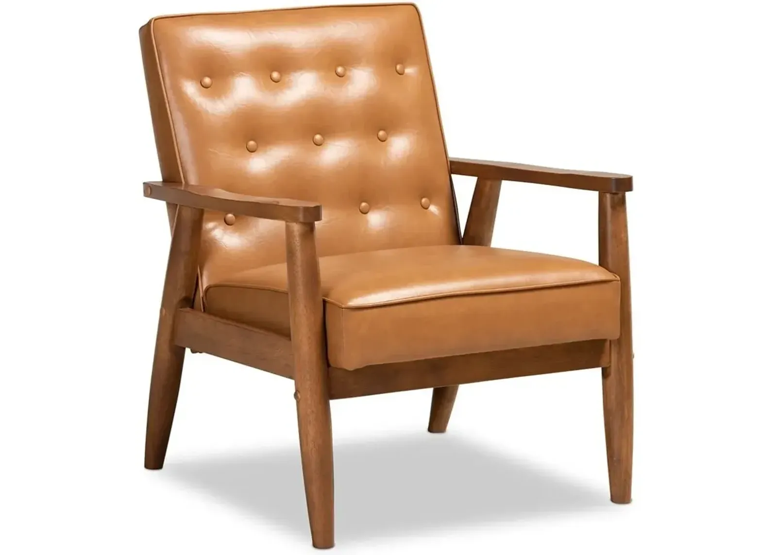 Smith Accent Chair - Tan Leather