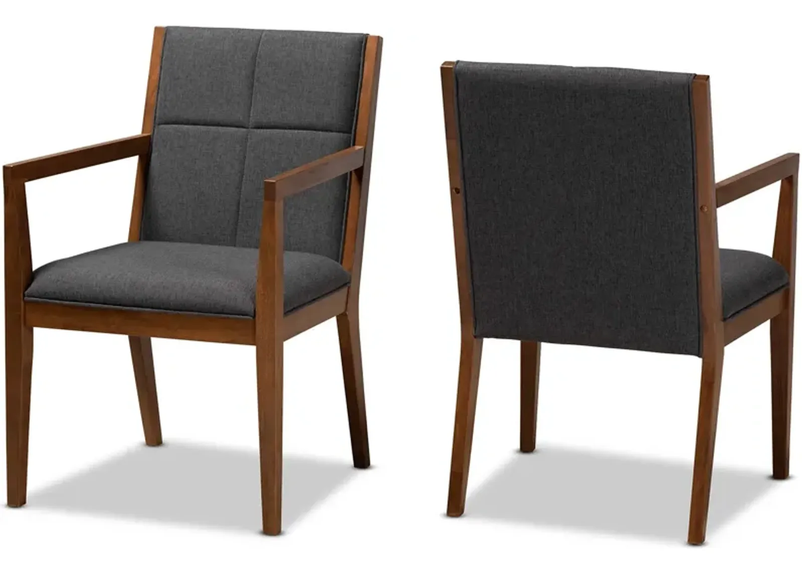 Cecilia Set of 2 Accent Chairs - Dark Gray