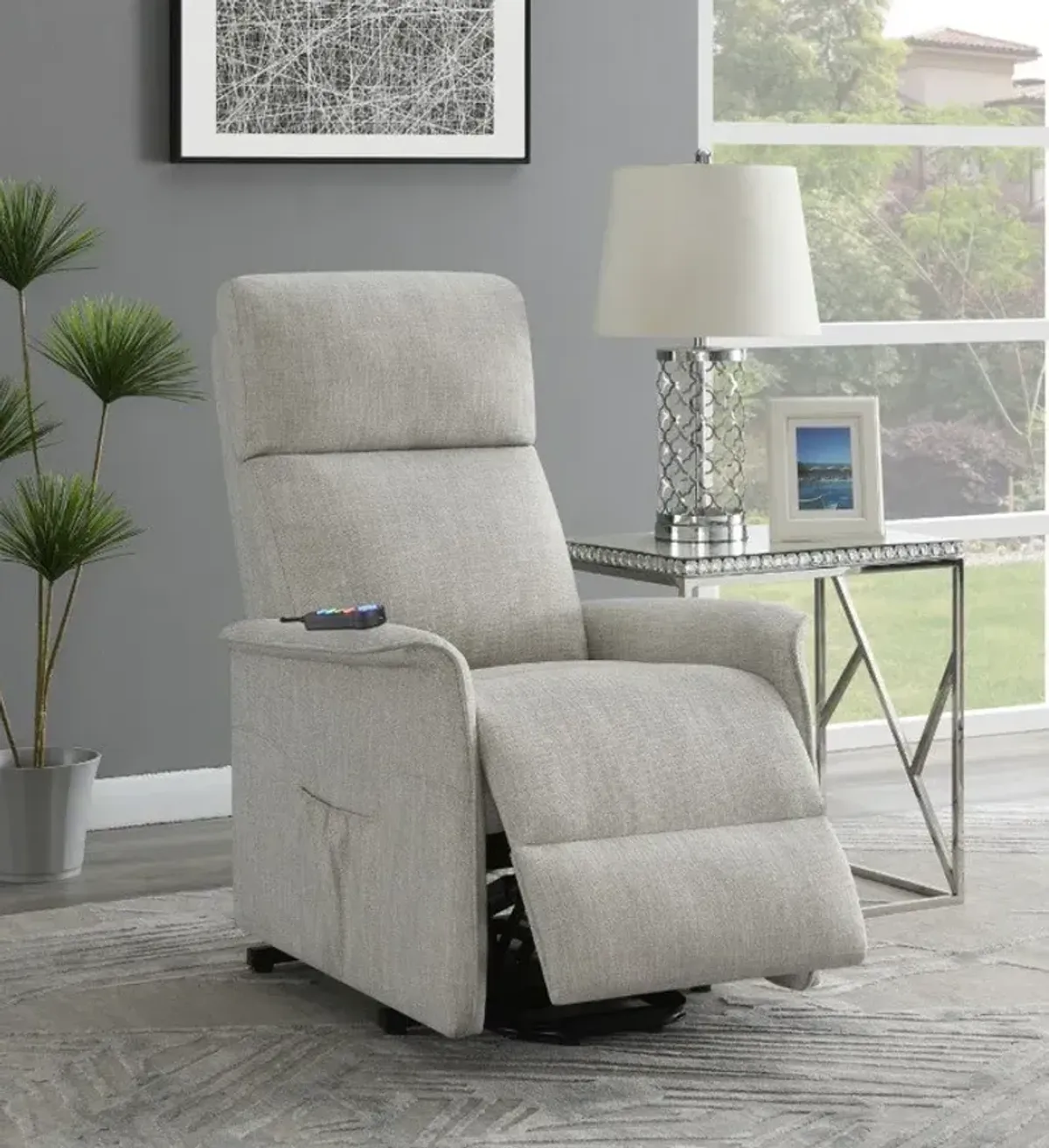 Daphne Power Lift Recliner - Beige