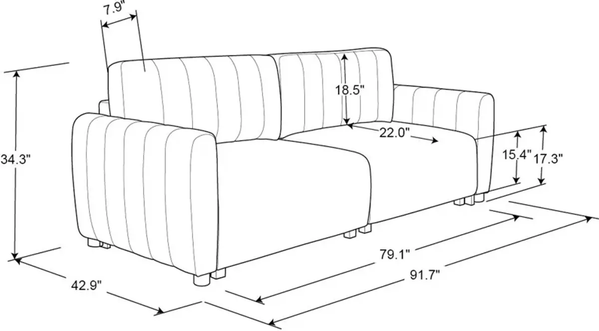 Gemma Convertible Sofa Bed - Gray