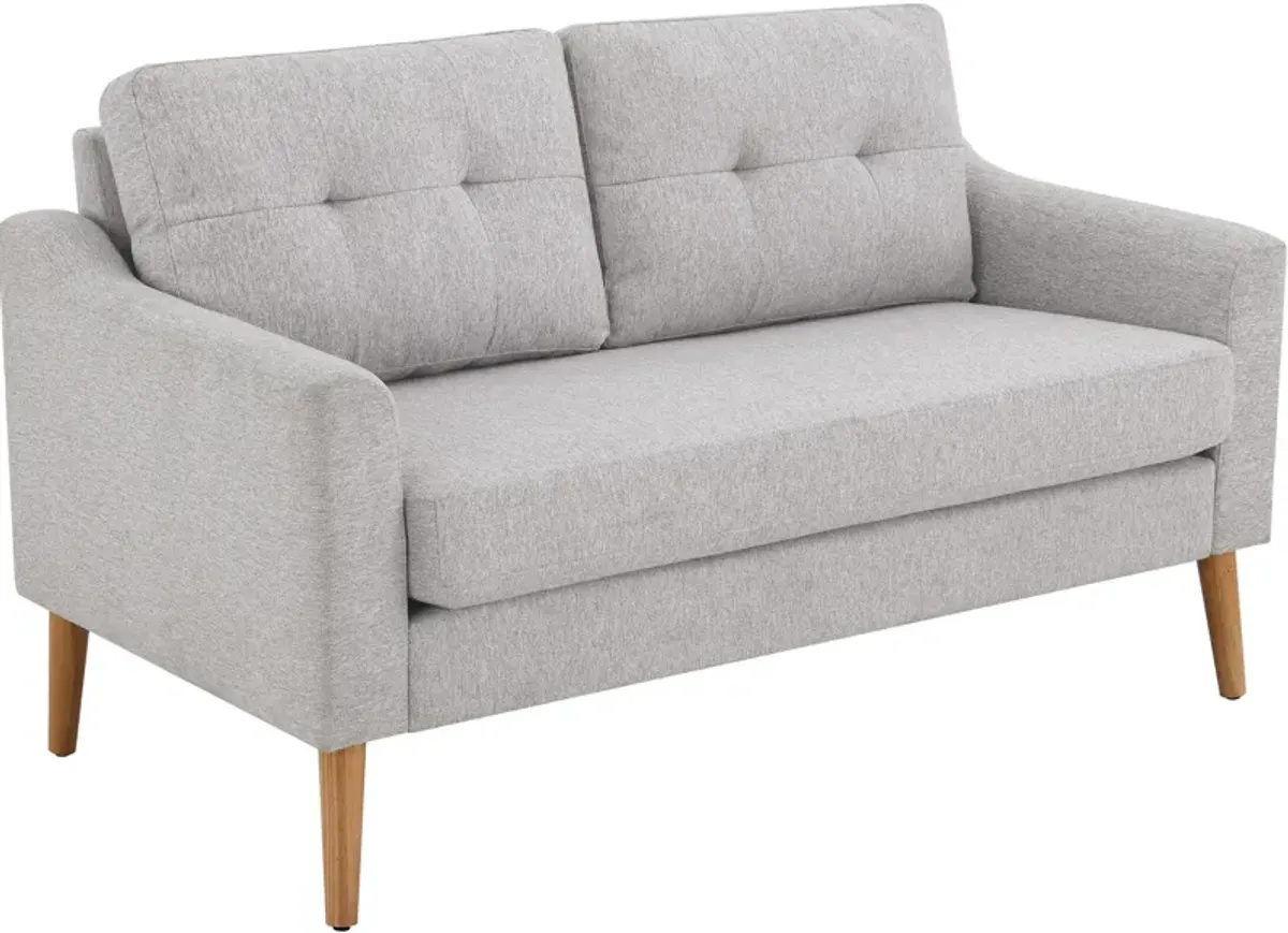 Arliegh Modular Loveseat and Ottoman Set - Light Gray