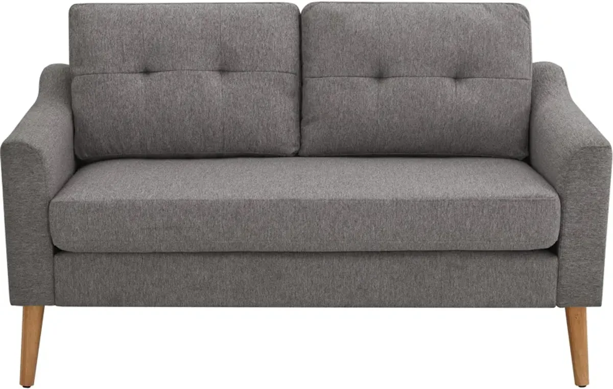 Arliegh Modular Loveseat and Ottoman Set - Dark Gray