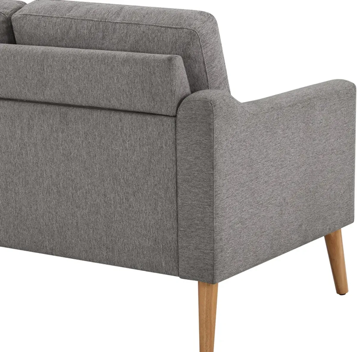 Arliegh Modular Loveseat and Ottoman Set - Dark Gray