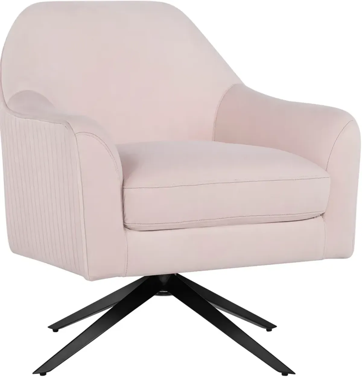 Beverly Swivel Accent Chair - Blush