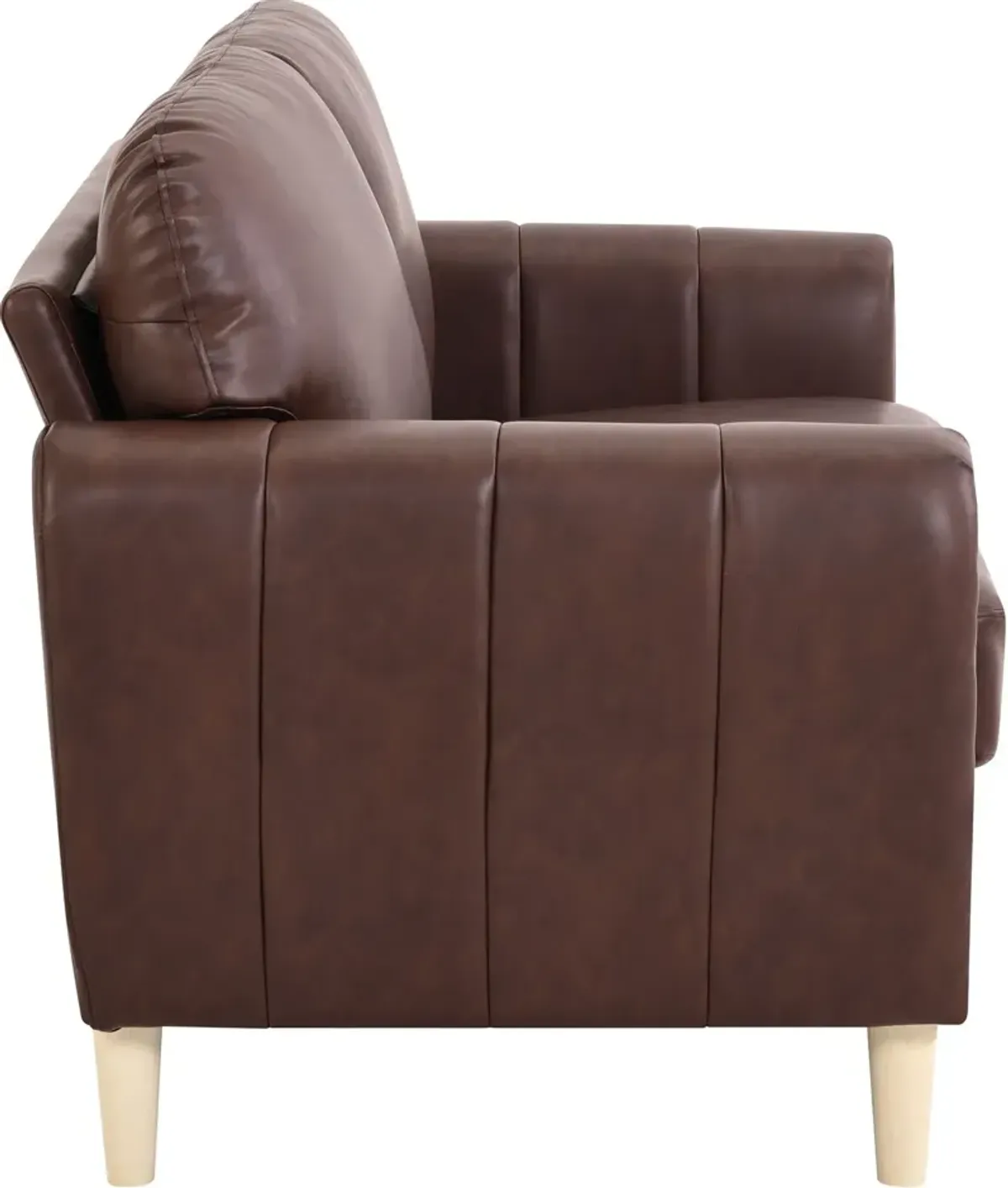 Cleva Loveseat - Brown Vegan Leather